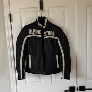 Alpinestars Black and White motorcycle Jacket